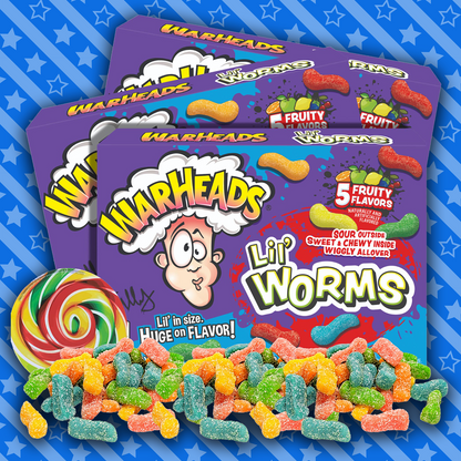 Warheads Lil Worm Gummies American Theatre Box